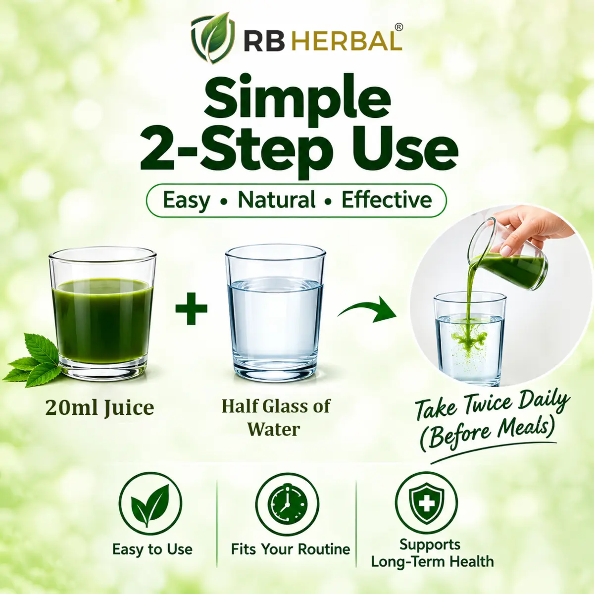 Directions for using Sugar Right Juice