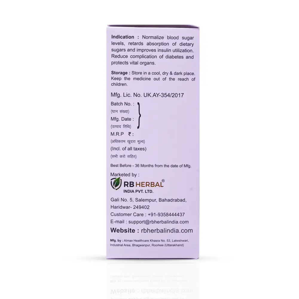 Sugar Right licence and company details label